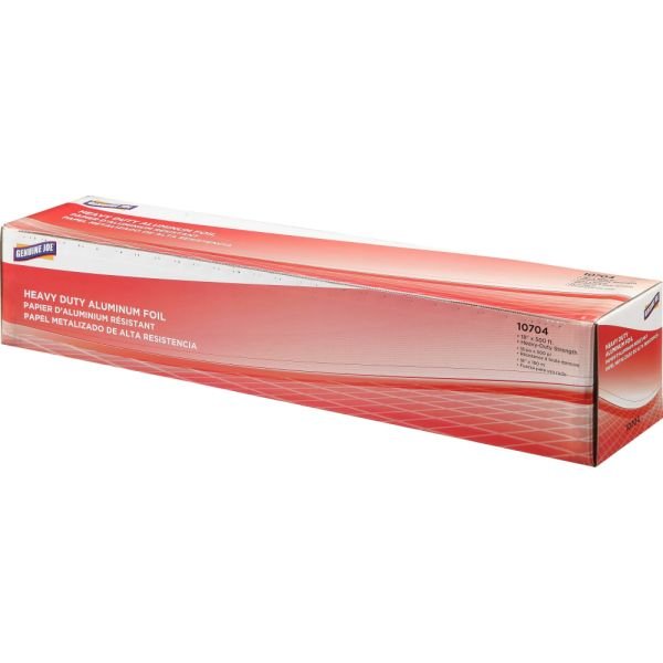Genuine Joe Heavy-duty Aluminum Foil - 18" Width x 500 ft Length - Heavy Duty, Sturdy, Dispenser, Pliable - Aluminum - Silver - 1Each (GJO10704)