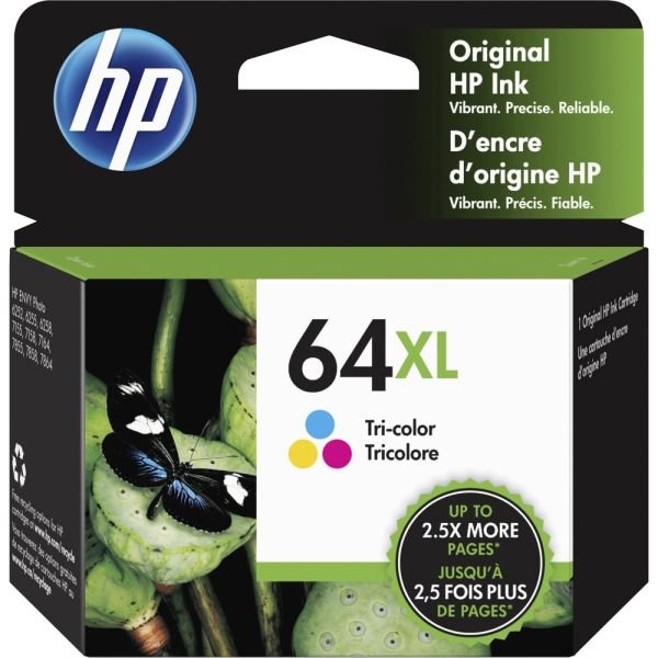 HP 64XL Tri-Color High-Yield Ink Cartridge, N9J91AN (HEWN9J91AN)