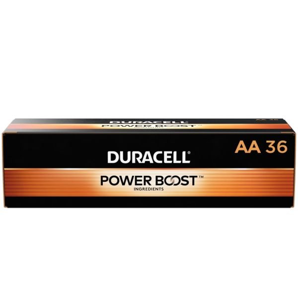 Duracell Coppertop AA Alkaline Batteries, Box Of 36 (ODFN1385290)