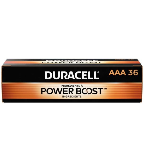 Duracell Coppertop AAA Alkaline Batteries, Box Of 36 (DURMN24P36)