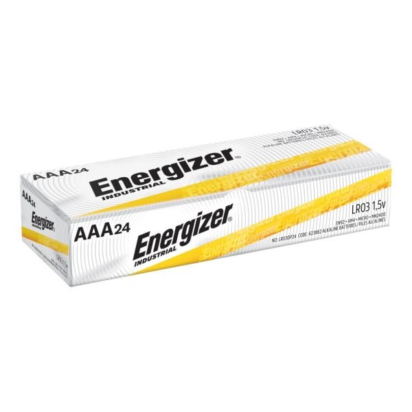 Energizer Industrial AAA Alkaline Batteries, Pack Of 24 (EVEEN92)