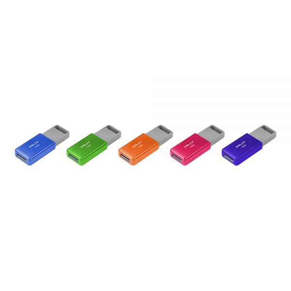 PNY USB 2.0 Flash Drives, 16GB, Assorted Colors, Pack Of 5 Flash Drives (ODFN5716283)