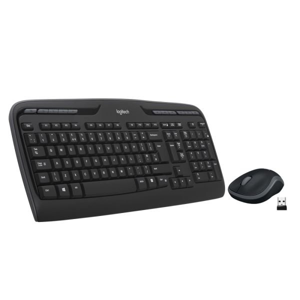 LogitechMK320 Wireless Straight Full-Size Keyboard & Ambidextrous Optical Mouse, Black (LOG920002836)
