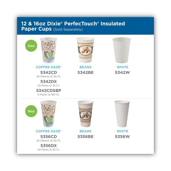 Dixie PerfecTouch Hot Cups And Lids, 10 Oz., White, Pack Of 50 (DXE5310COMBO600) - Image 10