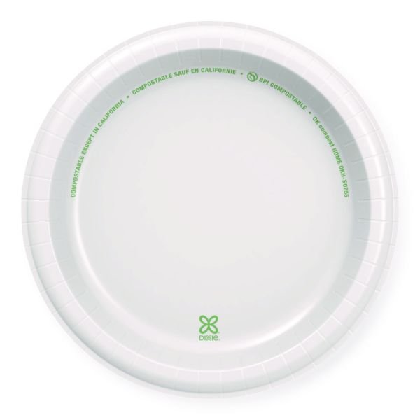 Dixie Paper Dinnerware, Plate, 8.5" dia, White, 125/Pack, 4/Carton (DXEDBP09WCT) - Image 2