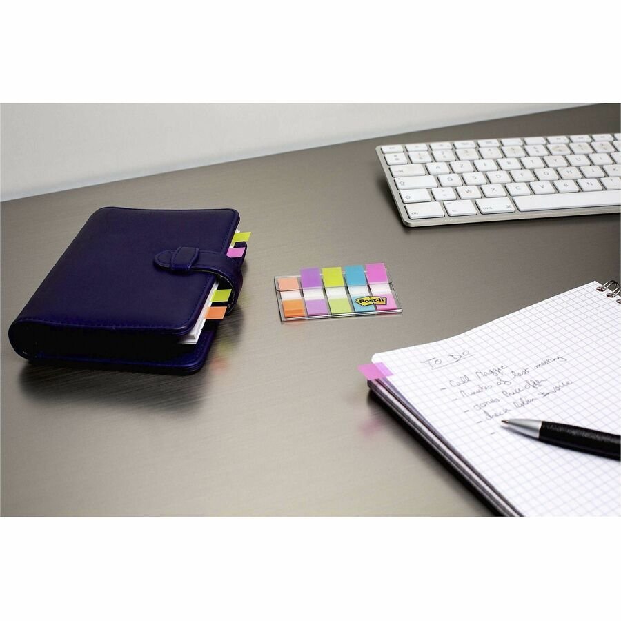 Post-it Notes Flags, 1/2" x 1-7/10", Assorted Bright Colors, 20 Flags Per Pad, Pack Of 5 Pads (MMM6835CB2) - Image 7