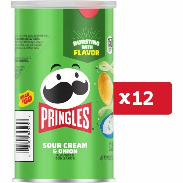 Pringles Sour Cream & Onion Cans, 2.50 Oz, Carton Of 12 Cans (KEB84560) - Image 4