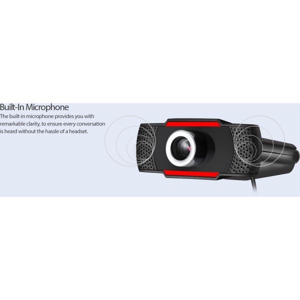 Adesso CyberTrack CyberTrack H3 Webcam - 1.3 Megapixel - 30 fps - Black, Red - USB 2.0 (SYNX5852647) - Image 11