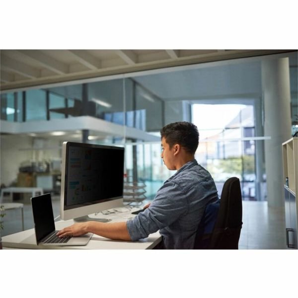 3M High Clarity Privacy Filter Screen for Monitors, 24" Full Screen, 16:10 Aspect Ratio, Reduces Blue Light (MMMHC240W1B) - Image 2