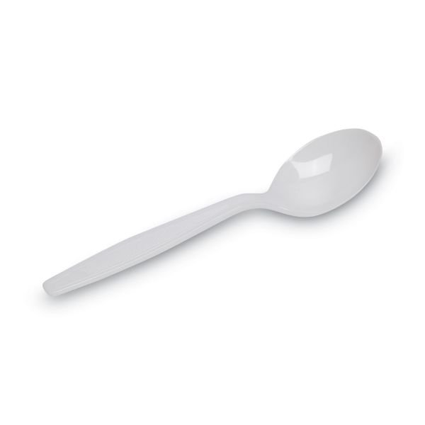 Dixie Heavyweight Dispoable Soup Spoons Grab-N-Go by GP Pro - Soup Spoon - 1000 x Soup Spoon - White - 100/Box - 10 / Carton (DXESH207CT) - Image 2