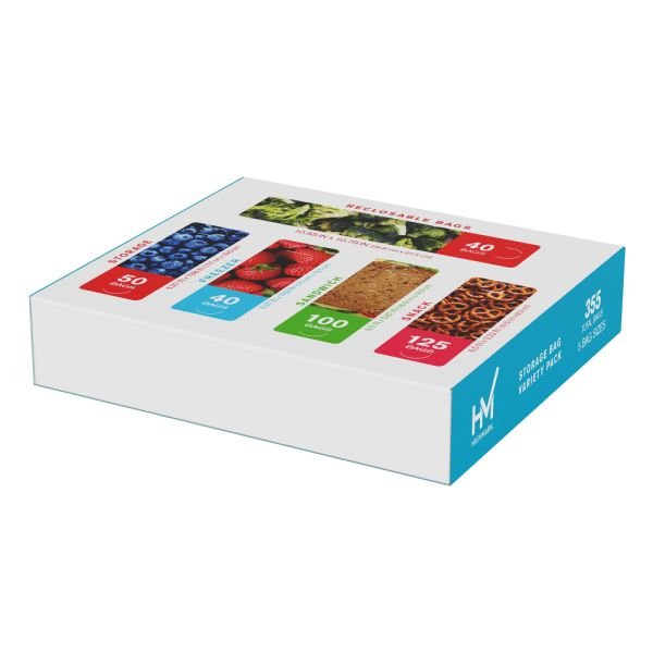 Highmark Plastic Storage Bags, Variety Pack, Clear, Pack Of 355 Bags (ODFN7406569) - Image 2