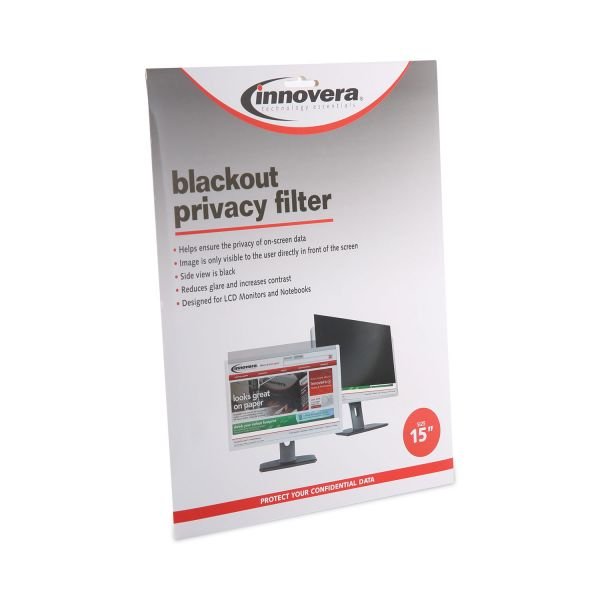 Innovera Blackout Privacy Filter for 15" Flat Panel Monitor/Laptop (IVRBLF150) - Image 2