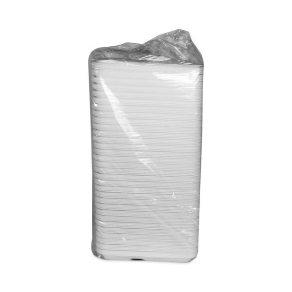 Pactiv Evergreen Foam School Trays, 5-Compartment Tray, 8.25 x 10.5 x 1, White, 500/Carton (PCTYTH10500SGBX) - Image 2