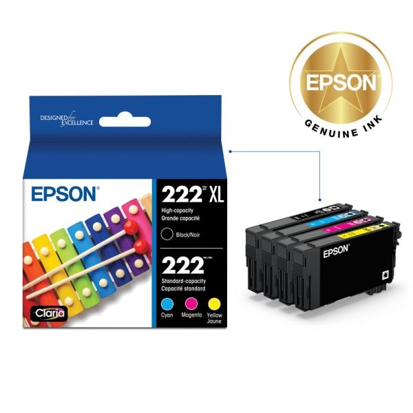 Epson 222XL Black/222 Claria Cyan; Magenta; Yellow High-Yield Ink Cartridges, Set Of 4 Cartridges, T222XL-BCS (ODFN5087875) - Image 2