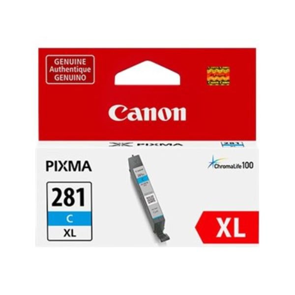 Canon CLI-281 ChromaLife 100+ Cyan High-Yield Ink Tank, 2034C001 (CNMCLI281XLCY) - Image 2
