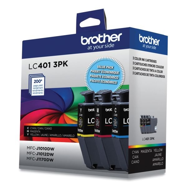Brother LC4013PKS Ink, 200 Page-Yield, Cyan/Magenta/Yellow, 3/Pack (BRTLC4013PKS) - Image 2