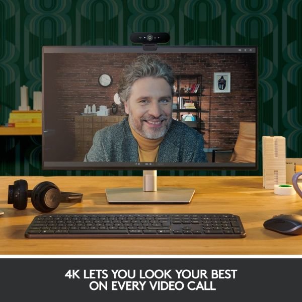 Logitech 4K Pro Webcam with HDR and Noise-Canceling Mics, Black (ODFN6854675) - Image 2