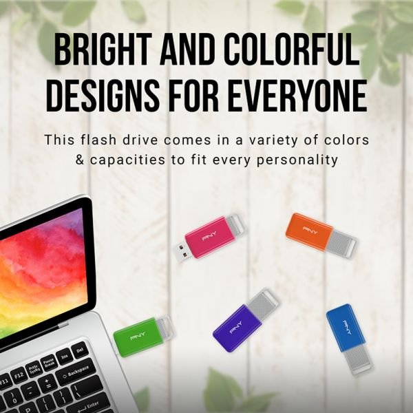 PNY USB 2.0 Flash Drives, 16GB, Assorted Colors, Pack Of 5 Flash Drives (ODFN5716283) - Image 2
