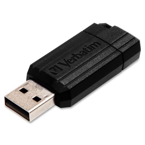 32GB PinStripe USB Flash Drive - Black (IGRMPW9452) - Image 3