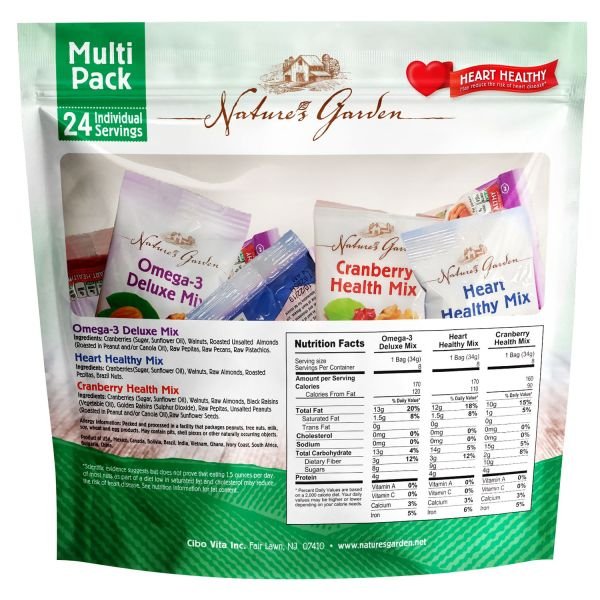 Nature's Garden Healthy Trail Mix Snack Packs, Assorted Flavors, 1.2 oz Pouch, 24/Bag, 2 Bags/Carton (GRR60004092) - Image 2