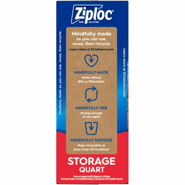 Ziploc Brand Seal Top Quart Storage Bags (SJN665015) - Image 3