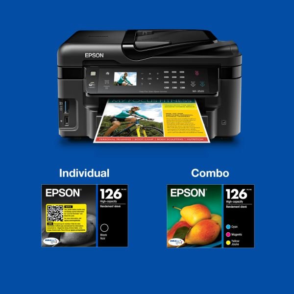 Epson 126 DuraBrite Ultra Cyan, Magenta, Yellow Ink Cartridges, Pack Of 3, T126520 (EPST126520S) - Image 3