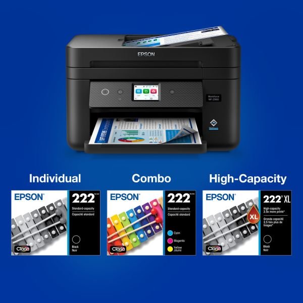 Epson 222XL Black/222 Claria Cyan; Magenta; Yellow High-Yield Ink Cartridges, Set Of 4 Cartridges, T222XL-BCS (ODFN5087875) - Image 3