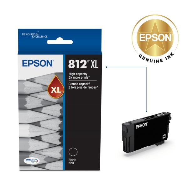 Epson 812XL DuraBrite Black High-Yield Ink Cartridge, T812XL120-S (ODFN6478614) - Image 3