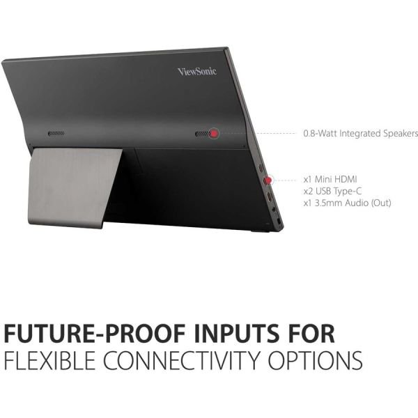 ViewSonic VA1655 15.6 Inch 1080p Portable IPS Monitor with Mobile Ergonomics, USB C, Mini HDMI and a Protective Case for Home and Office (SYNX6447546) - Image 3