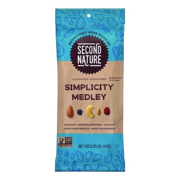 Second Nature Simplicity Medley Trail Mix, 2.25 oz Bag, 12 Bags/Box (SSUKAR01171) - Image 4