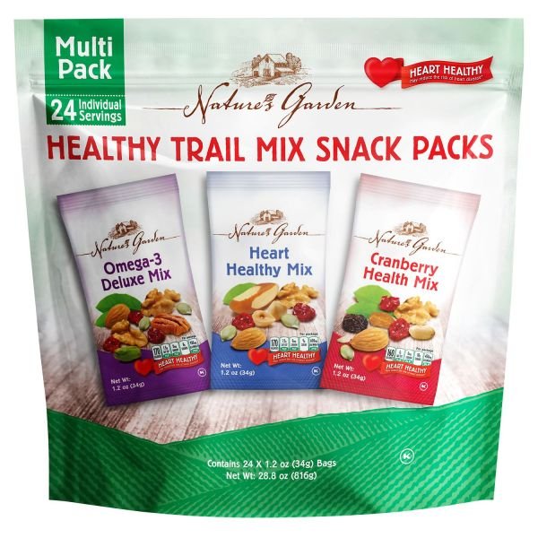 Nature's Garden Healthy Trail Mix Snack Packs, Assorted Flavors, 1.2 oz Pouch, 24/Bag, 2 Bags/Carton (GRR60004092) - Image 3