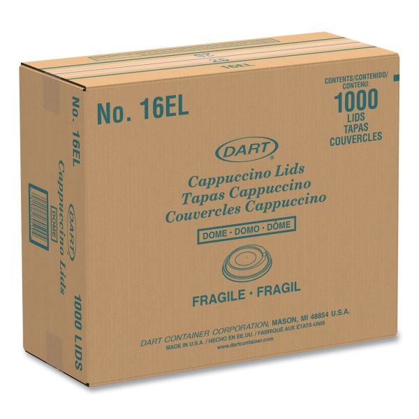 Dart Cafe G Cappuccino Dome Lids, For 12-24 Oz Cups, White, Case Of 1,000 (DCC16EL) - Image 3