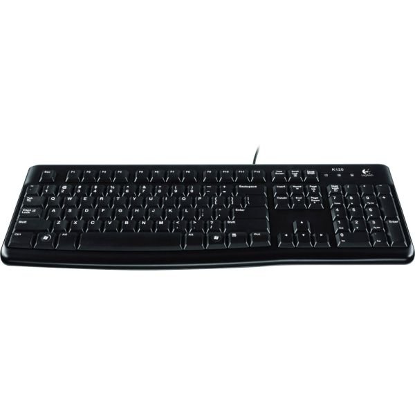 Logitech K120 Wired Keyboard for Windows, USB Plug-and-Play, Full-Size, Spill-Resistant, Curved Space Bar, Compatible with PC, Laptop - Black (LOG920002478) - Image 3