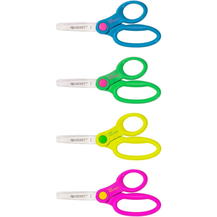 Westcott Kids School Pack Scissors, 5", Blunt, Assorted Colors, Pack Of 12 (ACM14871) - Image 3