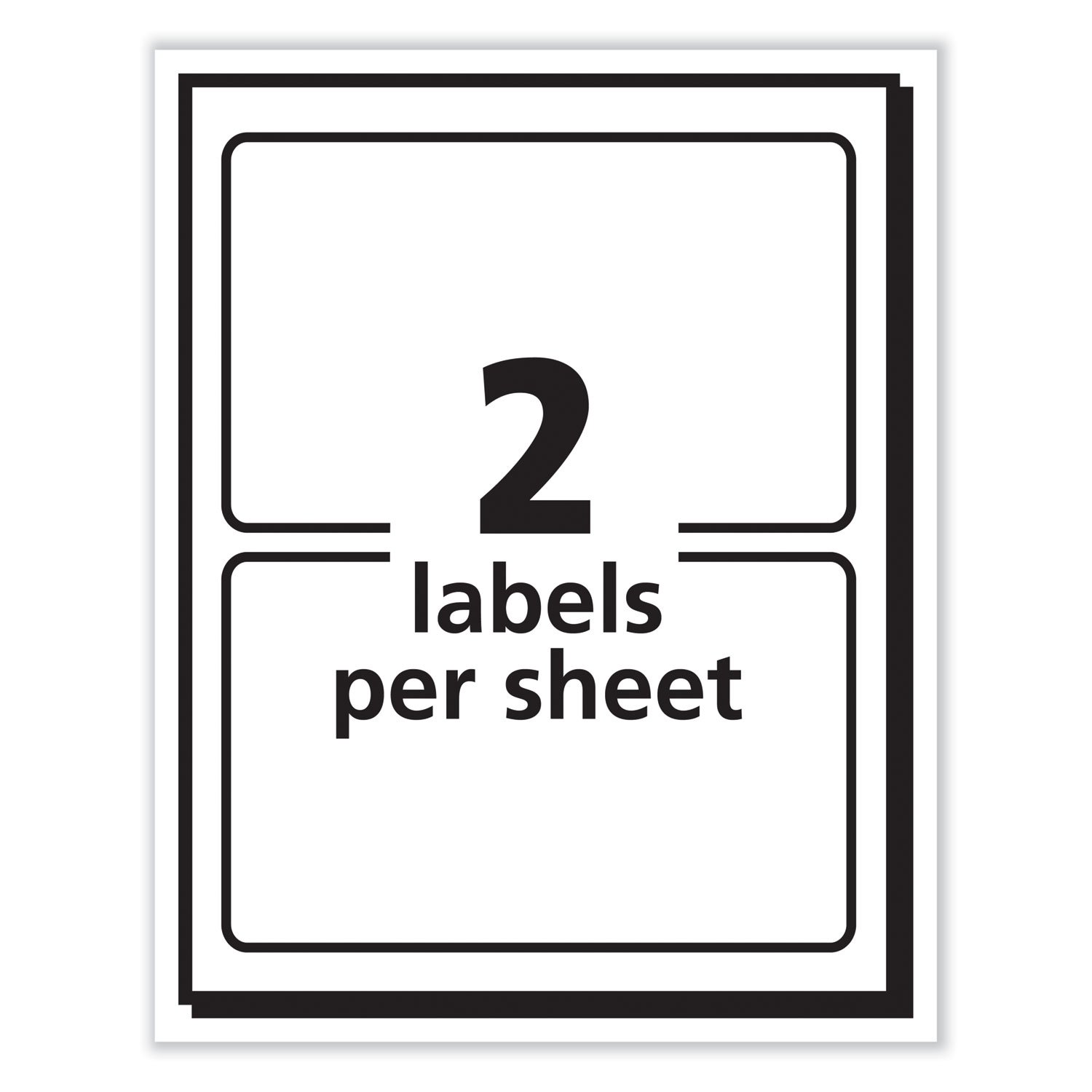 Avery Name Tags, 05144, 2-1/3" x 3-3/8", White With Blue Border, 100 Removable Name Badges (AVE5144) - Image 2