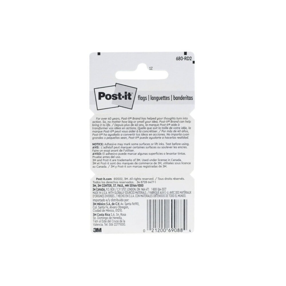 Post-it Flags, 1 in. x 1.7 in., 12 Dispensers, 50 Flags/Dispenser, Red, Back to School Supplies for Students, Flags for Textbooks and Notebooks (MMM680RD12) - Image 5