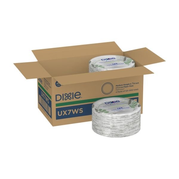 DIXIE 6 7/8IN MEDIUM-WEIGHT PAPER PLATES BY GP PRO (GEORGIA-PACIFIC), PATHWAYS, 500 PLATES PER CASE (DXEUX7WSCT) - Image 5