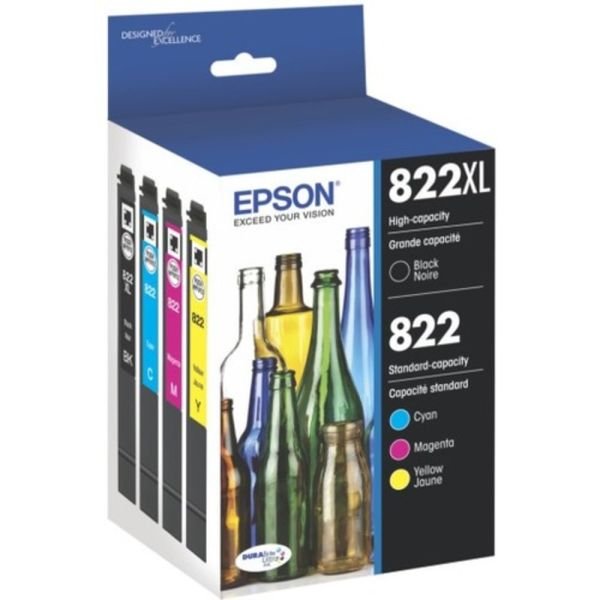 Epson 822XL/822 Black And Cyan, Magenta, Yellow High-Yield Ink Cartridges, Pack Of 4 (ODFN6487019) - Image 4