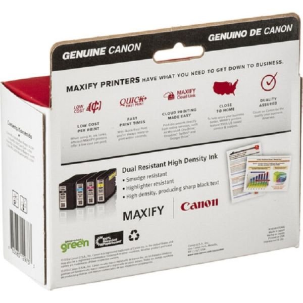 Canon PGI-1200 Extra High-Yield Black Ink Tank Plus Cyan, Magenta, Yellow Ink Tanks, Pack Of 4, 9183B005 (ODFN6469391) - Image 2