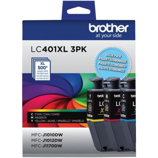 Brother LC401XL Cyan; Magenta; Yellow High-Yield Ink Cartridges, Pack Of 3, LC401XL3PKS (ODFN5316114) - Image 3