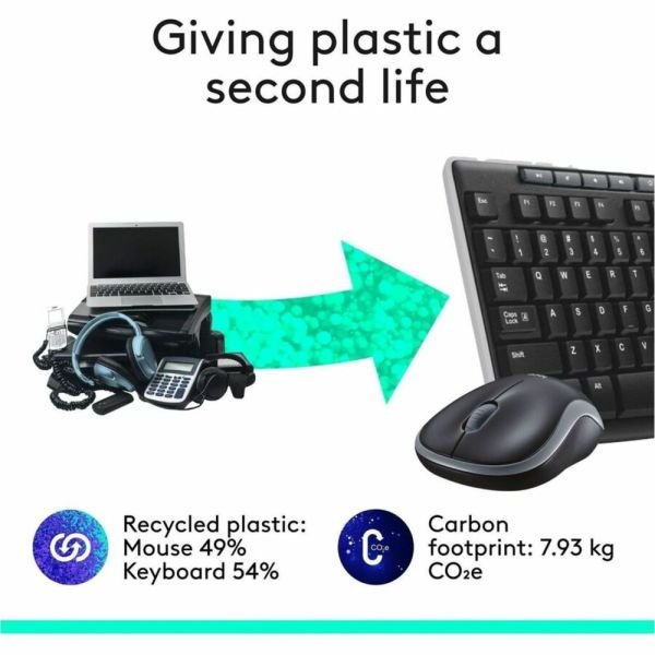 Logitech MK270 Wireless Straight Full-Size Keyboard & Mouse, Black (LOG920004536) - Image 4