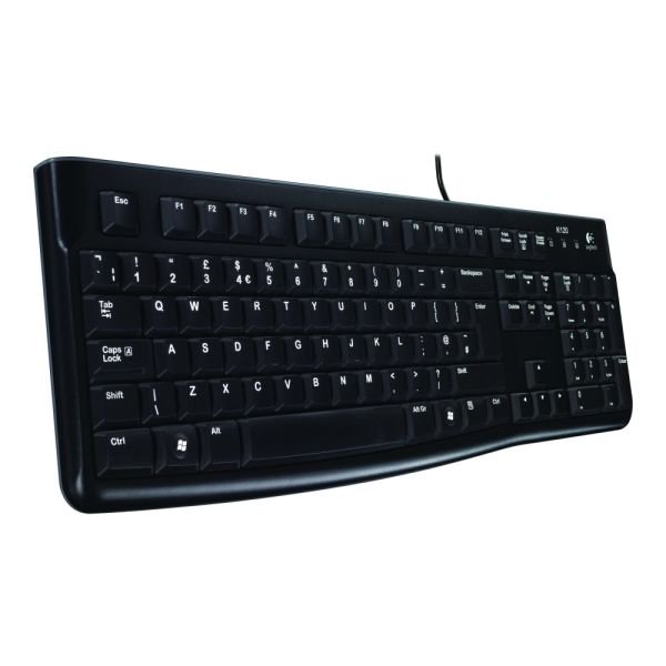 Logitech K120 Wired Keyboard for Windows, USB Plug-and-Play, Full-Size, Spill-Resistant, Curved Space Bar, Compatible with PC, Laptop - Black (LOG920002478) - Image 4