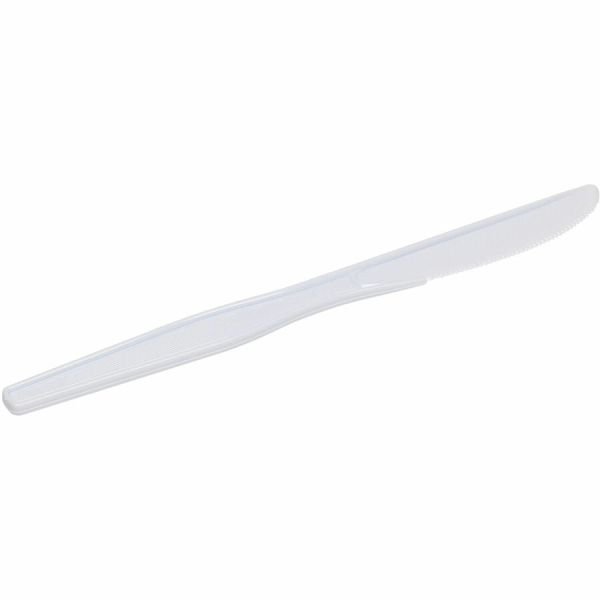 Dixie Plastic Cutlery, Heavyweight Knife, 7.5", White, 1,000/Carton (DXEKH217) - Image 4