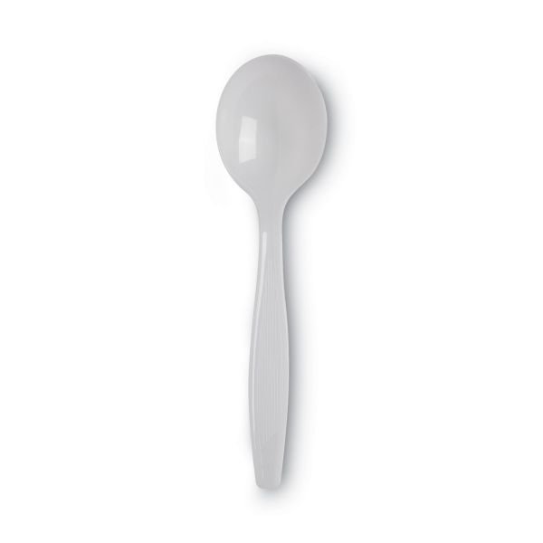 Dixie Heavyweight Dispoable Soup Spoons Grab-N-Go by GP Pro - Soup Spoon - 1000 x Soup Spoon - White - 100/Box - 10 / Carton (DXESH207CT) - Image 4