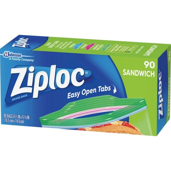 Ziploc Sandwich Bags, 5-7/8"x 6-1/2", Clear, Box Of 90 Bags (SJN664545) - Image 4