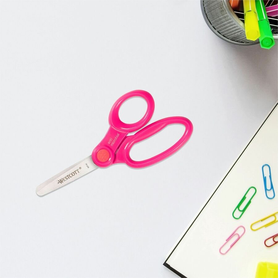 Westcott Kids School Pack Scissors, 5", Blunt, Assorted Colors, Pack Of 12 (ACM14871) - Image 4