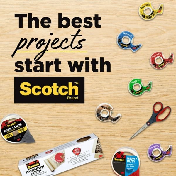 Scotch Magic Tape, Invisible, 10 Tape Rolls, 3/4 in x 1000 in, Home Office Supplies and School Supplies for College and Classrooms (MMM810P10K) - Image 3