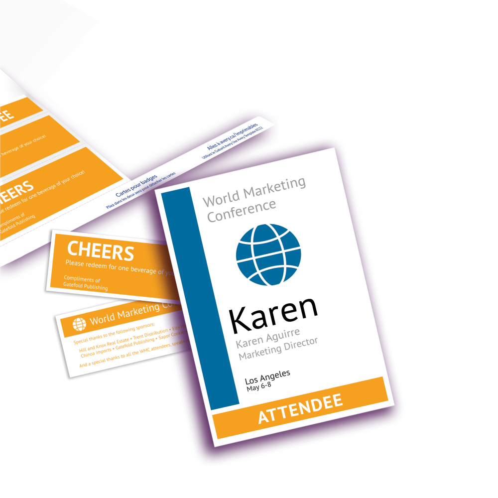 Avery Vertical Name Badge Inserts, 6" x 4 1/4", White, Box Of 100 Inserts (AVE8522) - Image 5