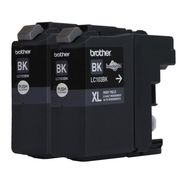 Brother LC103 Black High-Yield Ink Cartridges, Pack Of 2, LC1032PKS (BRTLC1032PKS) - Image 3