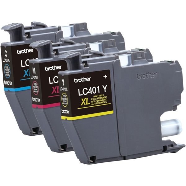 Brother LC401XL Cyan; Magenta; Yellow High-Yield Ink Cartridges, Pack Of 3, LC401XL3PKS (ODFN5316114) - Image 4